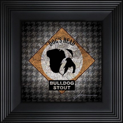 Framed Hound&#39;s Tooth I Print