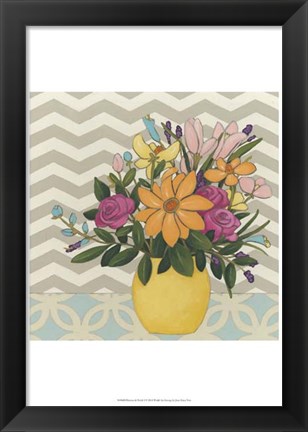 Framed Patterns &amp; Petals I Print