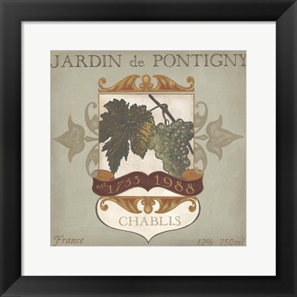 Framed Vintage Wine Labels I Print