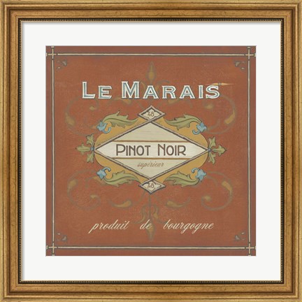 Framed Vintage Wine Labels II Print