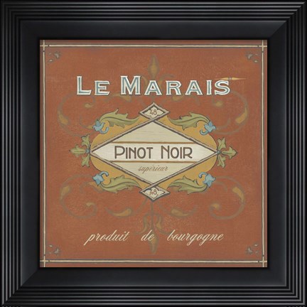 Framed Vintage Wine Labels II Print