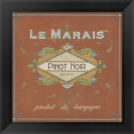 Framed Vintage Wine Labels II Print