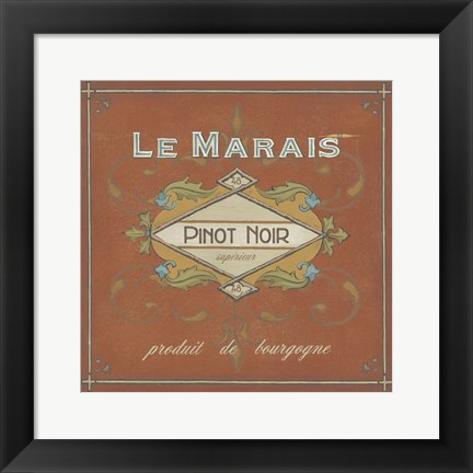 Framed Vintage Wine Labels II Print