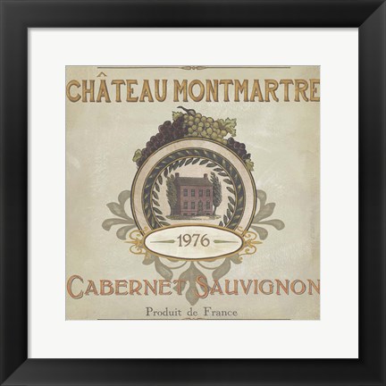 Framed Vintage Wine Labels III Print