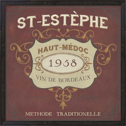 Framed Vintage Wine Labels IV Print