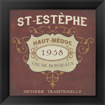 Framed Vintage Wine Labels IV Print