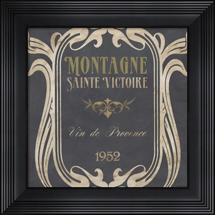 Framed Vintage Wine Labels V Print
