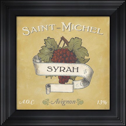 Framed Vintage Wine Labels VI Print