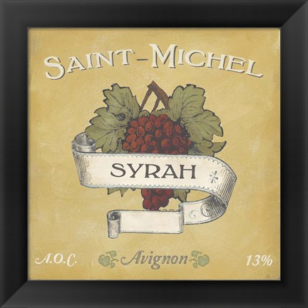 Framed Vintage Wine Labels VI Print