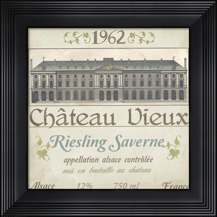 Framed Vintage Wine Labels VII Print