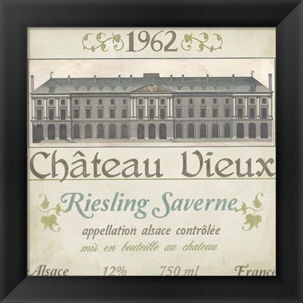 Framed Vintage Wine Labels VII Print