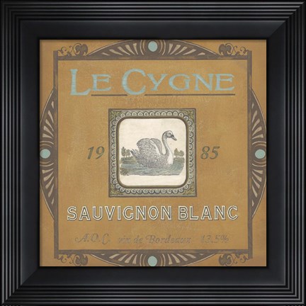 Framed Vintage Wine Labels VIII Print