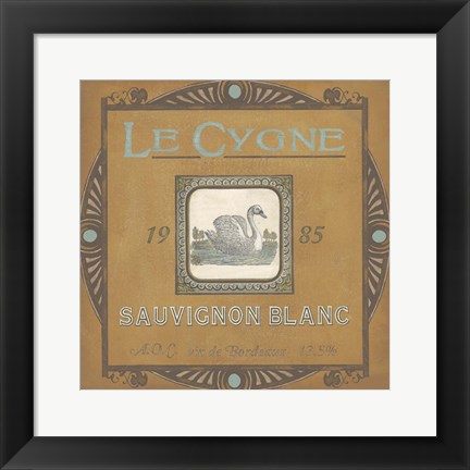 Framed Vintage Wine Labels VIII Print