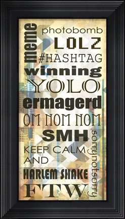 Framed Urban Chevron Phrases I Print