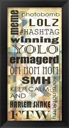 Framed Urban Chevron Phrases I Print