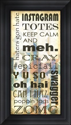 Framed Urban Chevron Phrases II Print