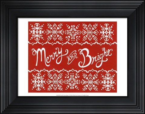 Framed Fair Isle Snowflake I Print