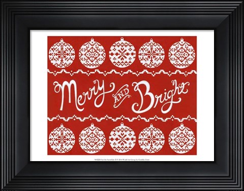 Framed Fair Isle Snowflake II Print