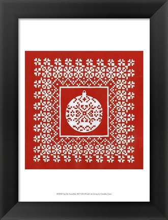 Framed Fair Isle Snowflake III Print