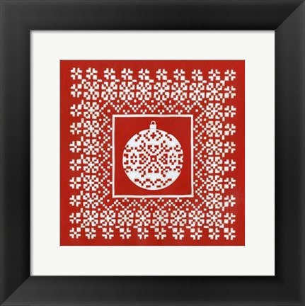 Framed Fair Isle Snowflake III Print