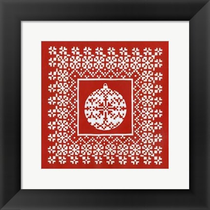 Framed Fair Isle Snowflake IV Print