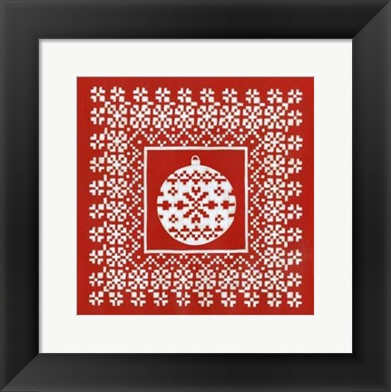 Framed Fair Isle Snowflake V Print