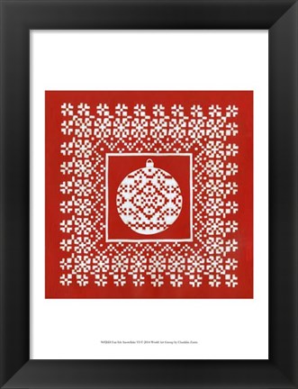 Framed Fair Isle Snowflake VI Print