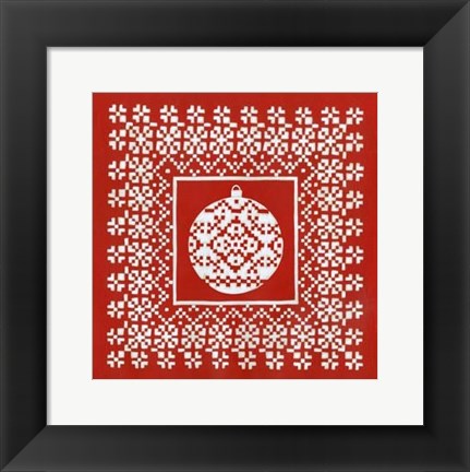 Framed Fair Isle Snowflake VI Print