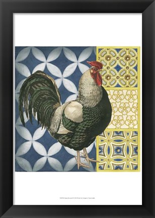 Framed Classic Rooster I Print