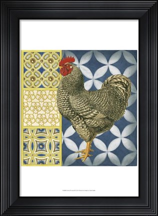 Framed Classic Rooster II Print