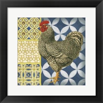 Framed Classic Rooster II Print