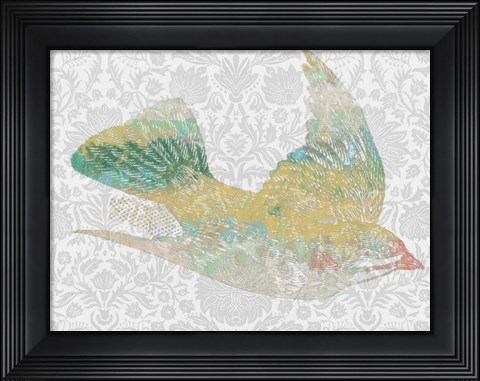 Framed Patterned Bird III Print