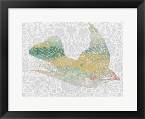 Framed Patterned Bird III Print