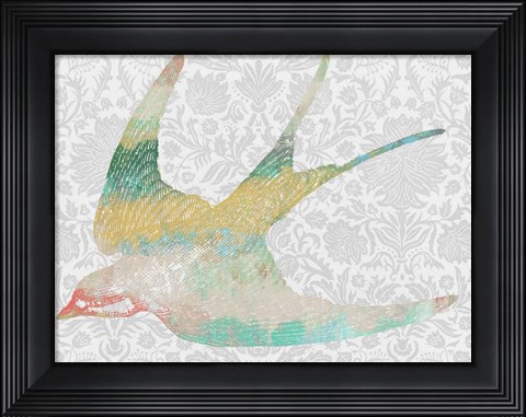 Framed Patterned Bird IV Print