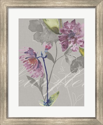 Framed Violette Fleur II Print