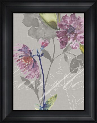 Framed Violette Fleur II Print