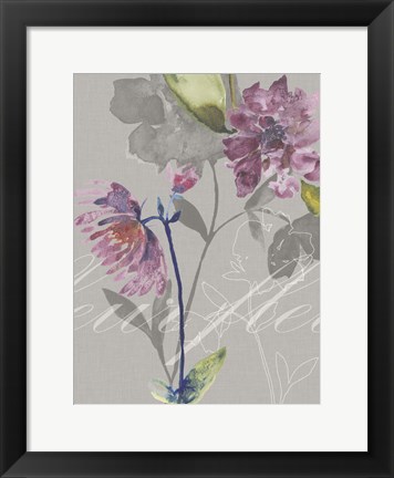 Framed Violette Fleur II Print