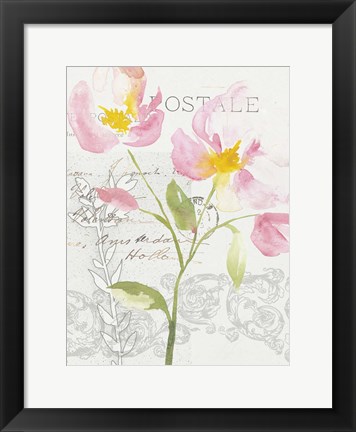 Framed Romantic Watercolor I Print