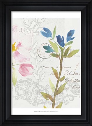 Framed Romantic Watercolor III Print