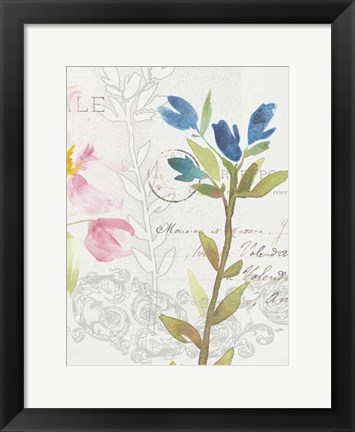 Framed Romantic Watercolor III Print