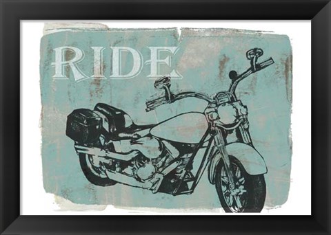 Framed Motorcycle Ride I Print