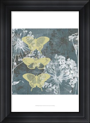 Framed Indigo &amp; Wings I Print