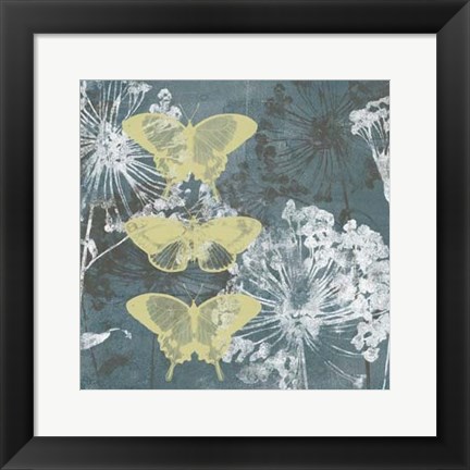 Framed Indigo &amp; Wings I Print