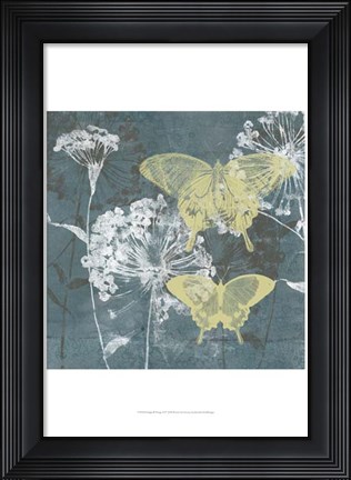 Framed Indigo &amp; Wings II Print