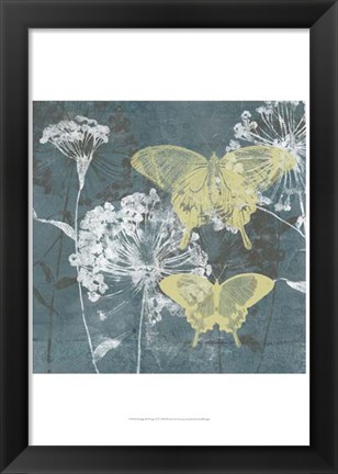 Framed Indigo &amp; Wings II Print