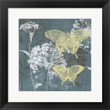 Framed Indigo &amp; Wings II Print