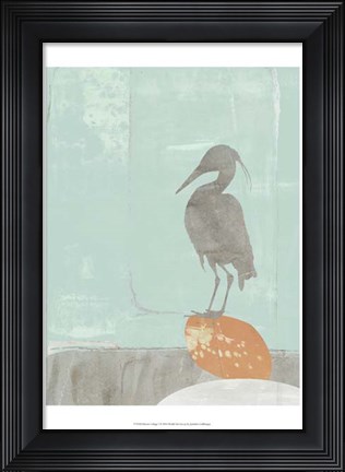 Framed Heron Collage I Print