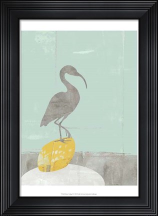 Framed Heron Collage II Print