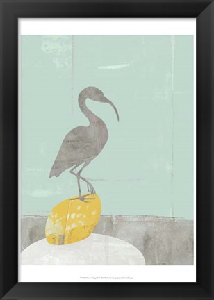 Framed Heron Collage II Print