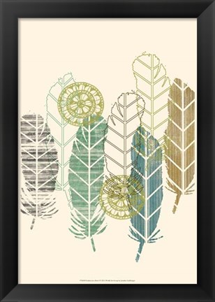 Framed Feathers in a Row I Print